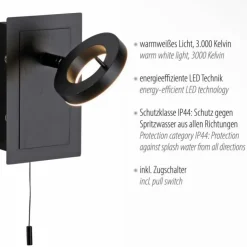 Luminaires Paul Neuhaus Éclairage Led|Applique murale Paul Neuhaus SILEDA Anthracite, 1 lumière