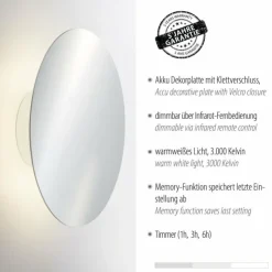 Luminaires Paul Neuhaus Éclairage Led|Applique murale Paul Neuhaus AKKU PUNTUA LED Blanc, 1 lumière, Télécommandes