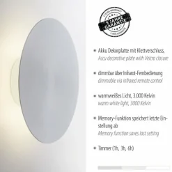 Luminaires Paul Neuhaus Éclairage Led|Applique murale Paul Neuhaus AKKU PUNTUA LED Blanc, 1 lumière, Télécommandes