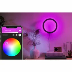 Applique murale Philips Hue Ambiance White & Color Sana LED Noir, 1 lumière, Changeur de couleurs