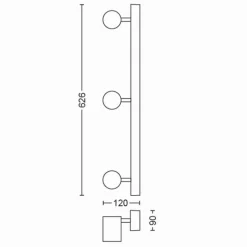 Applique murale Philips Hue Adore LED Blanc, 3 lumières, Télécommandes