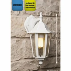 Applique murale Rabalux Velence Transparent, Blanc, 1 lumière