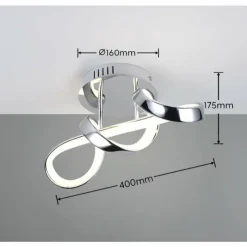 Luminaires Reality Éclairage Led|Applique murale Reality PADUA LED Chrome, 1 lumière