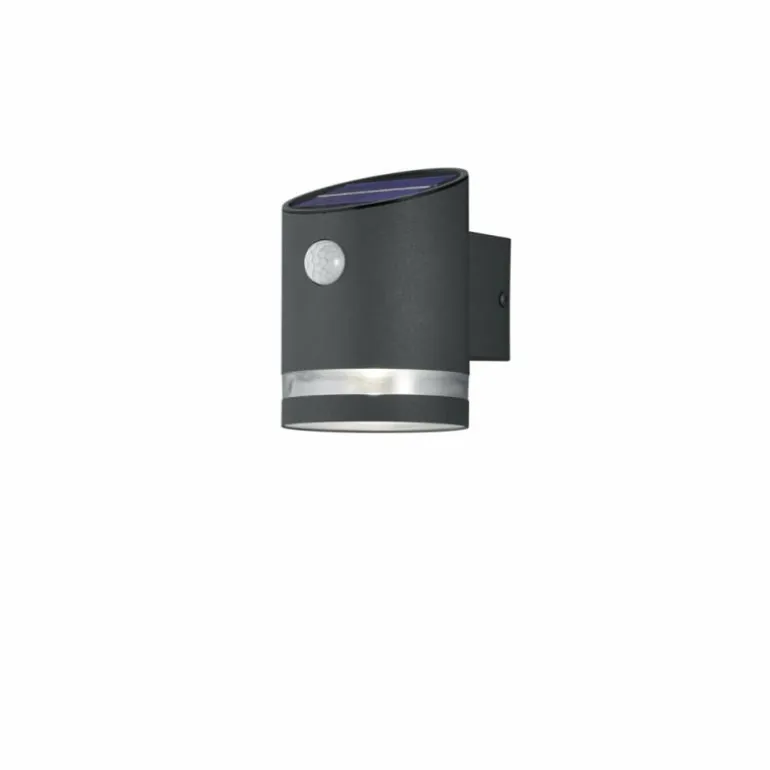 Applique murale Reality Salta LED Anthracite, 1 lumière, Détecteur de mouvement