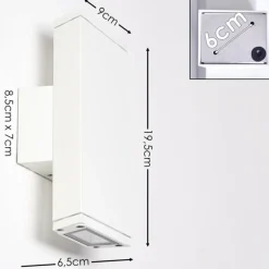 Applique murale Roseau LED Blanc, 1 lumière