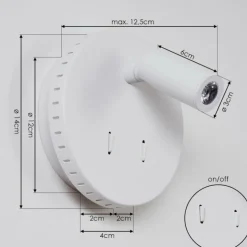hofstein Appliques|Applique murale Rukutu LED Blanc, 2 lumières