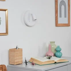 hofstein Appliques|Applique murale Rukutu LED Blanc, 2 lumières