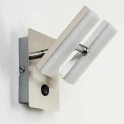 Luminaires Leuchten Direkt Appliques|Applique murale Sakami LED Nickel mat, 2 lumières
