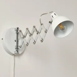 hofstein Appliques|Applique murale Saxon Blanc, 1 lumière
