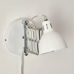 hofstein Appliques|Applique murale Saxon Blanc, 1 lumière