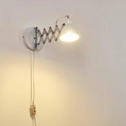 hofstein Appliques|Applique murale Saxon Blanc, 1 lumière