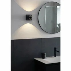 SCHÖNER WOHNEN-Kollektion Appliques|Applique murale Lense LED Noir, 1 lumière