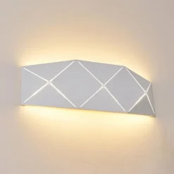 hofstein Appliques|Applique murale Shouver LED Blanc, 1 lumière