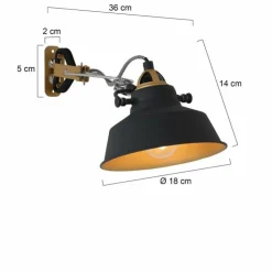 Luminaires Steinhauer Appliques|Applique murale Steinhauer Mexlite Noir, 1 lumière
