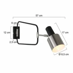 Luminaires Steinhauer Appliques|Applique murale Steinhauer Fjorgard Noir, 1 lumière
