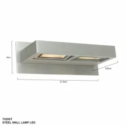 Luminaires Steinhauer Éclairage Led|Applique murale Steinhauer Spectrum LED Acier brossé, 2 lumières