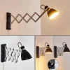 hofstein Appliques|Applique murale Stranderott Chrome, Noir, 1 lumière