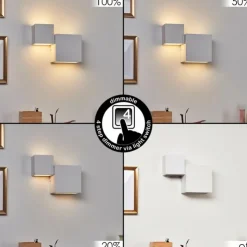 hofstein Appliques|Applique murale Sumina LED Blanc, 1 lumière