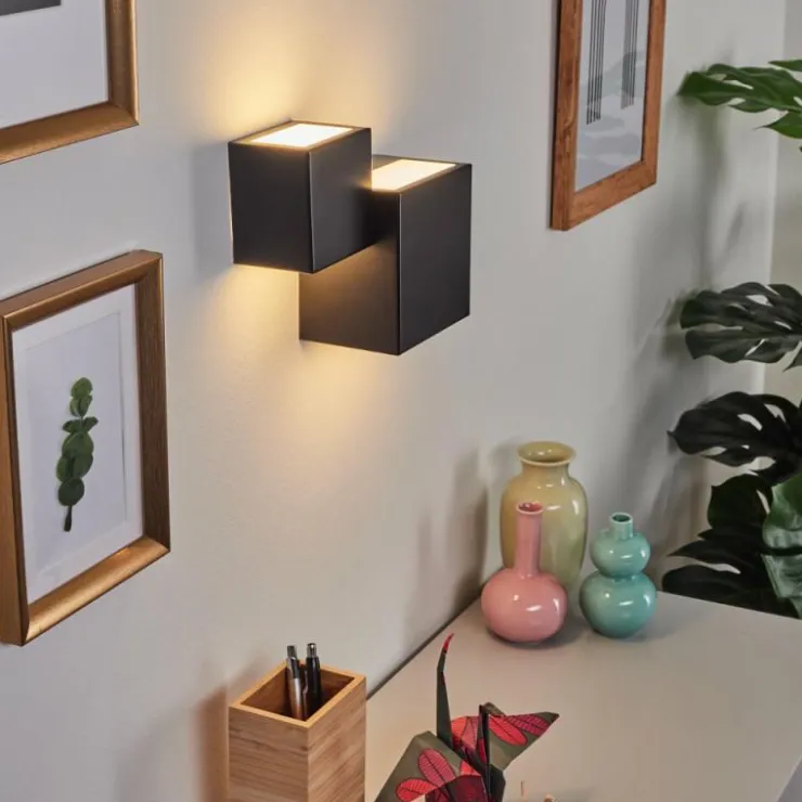 hofstein Appliques|Applique murale Sumina LED Noir, 1 lumière