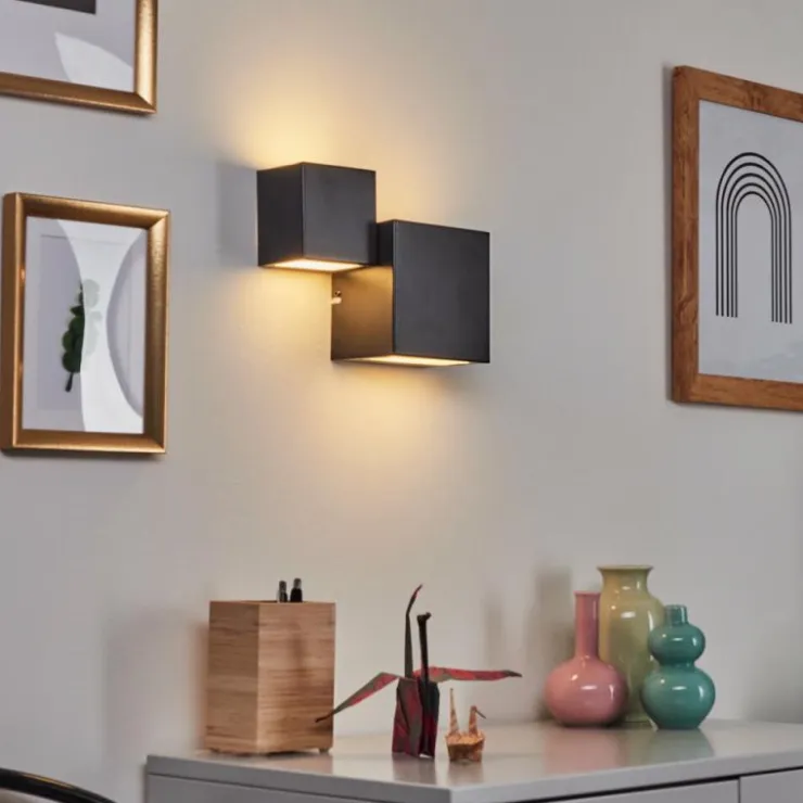 hofstein Appliques|Applique murale Sumina LED Noir, 1 lumière