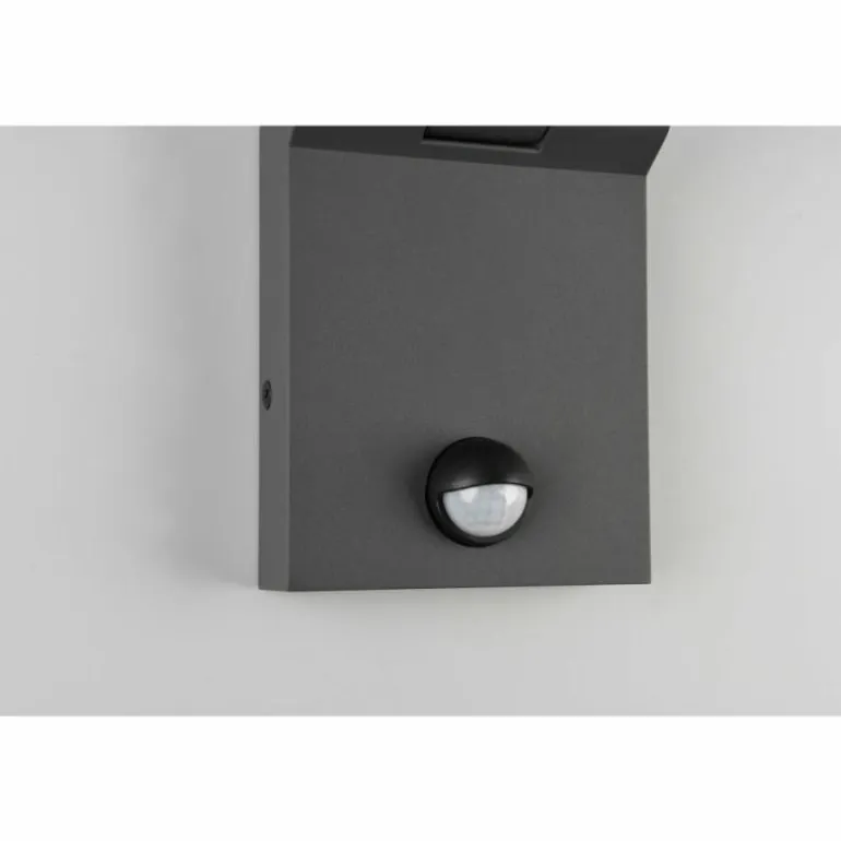 Applique murale Trio ADOUR LED Anthracite, 1 lumière, Détecteur de mouvement