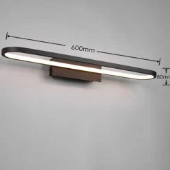 Luminaires Trio Éclairage Led|Applique murale Trio Gianni LED Noir, 1 lumière