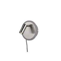 Luminaires Trio Appliques|Applique murale Trio Leuchten JORDAN Nickel mat, 1 lumière