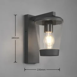 Applique murale Trio-Leuchten Cavado Anthracite, 1 lumière