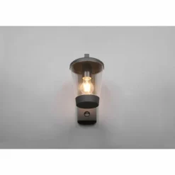 Applique murale Trio-Leuchten Cavado Anthracite, 1 lumière, Détecteur de mouvement