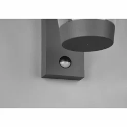 Applique murale Trio-Leuchten Cavado Anthracite, 1 lumière, Détecteur de mouvement
