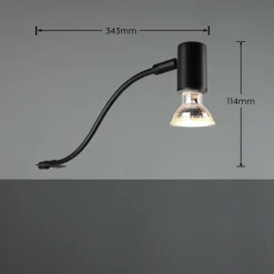 Luminaires Trio Appliques|Applique murale Trio-Leuchten Giada Noir, 1 lumière