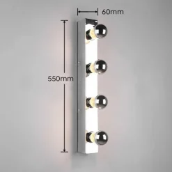Luminaires Trio Appliques|Applique murale Trio-Leuchten Theatro Chrome, 4 lumières