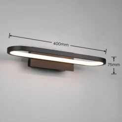 Luminaires Trio Éclairage Led|Applique murale Trio-Leuchten Gianni LED Noir, 1 lumière