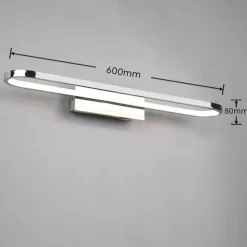 Luminaires Trio Éclairage Led|Applique murale Trio-Leuchten Gianni LED Chrome, 1 lumière