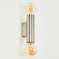 hofstein Appliques|Applique murale Tulla Nickel mat, 2 lumières
