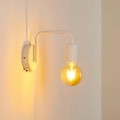 hofstein Appliques|Applique murale Valocolla Blanc, 1 lumière