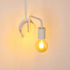 hofstein Appliques|Applique murale Valocolla Blanc, 1 lumière