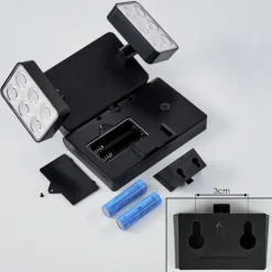 applique solaire Estampes LED Anthracite, 1 lumière, Détecteur de mouvement