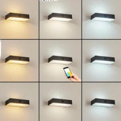 applique solaire Seilhac LED Noir, 1 lumière, Détecteur de mouvement