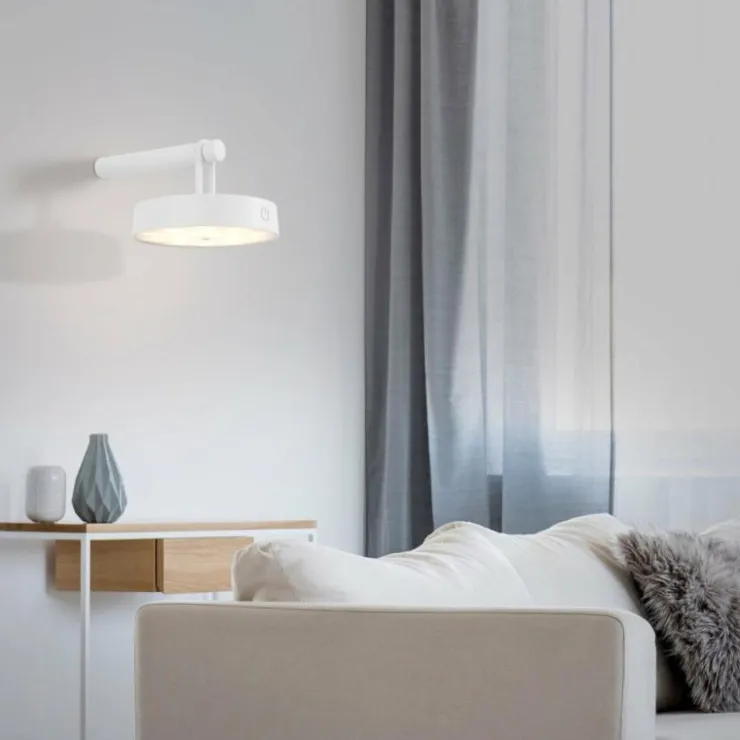 Luminaires Leuchten Direkt Suspensions|ARMA Suspension LED Blanc, 1 lumière
