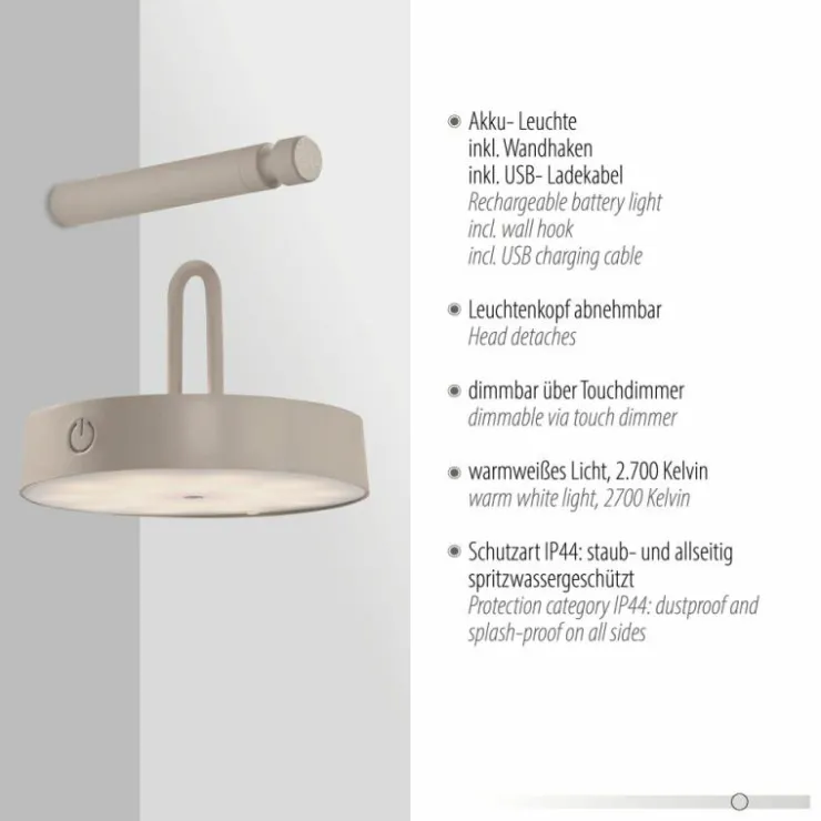 Luminaires Leuchten Direkt Éclairage Led|ARMA Suspension LED Gris, 1 lumière