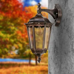 Arrach Applique murale Luminaires LCD Cuivre, Noir, 1 lumière