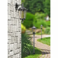 Arrach Lampadaire Luminaires LCD Noir, Argenté, 1 lumière