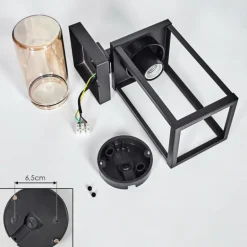 Avete Lampe murale d´extérieur Noir, 1 lumière