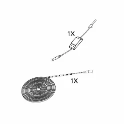 Luminaires Eglo Rubans Led|Bande LED Eglo-Leuchten FLEXIBLE Blanc, 1 lumière
