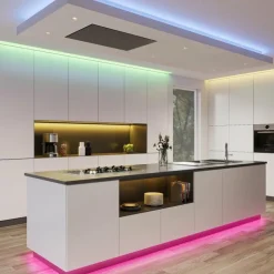 Luminaires Reality Rubans Led|Bande LED Reality RUSH Noir, 1 lumière, Télécommandes, Changeur de couleurs