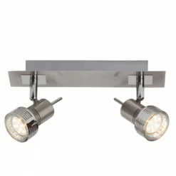 Luminaires Brilliant Spots Et Projecteurs|Barre de spots Brilliant Leuchten Kassandra Chrome, 2 lumières
