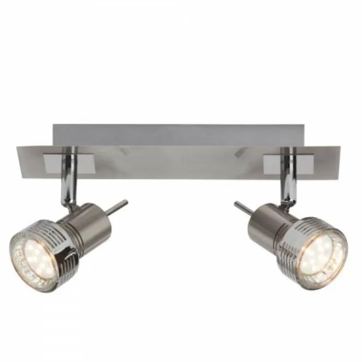 Luminaires Brilliant Spots Et Projecteurs|Barre de spots Brilliant Leuchten Kassandra Chrome, 2 lumières