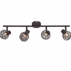 Luminaires Brilliant Spots Et Projecteurs|Barre de spots Brilliant Virgo Brun, 4 lumières