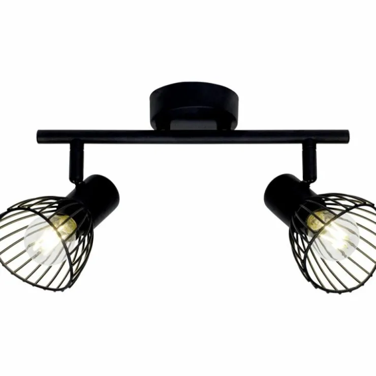Luminaires Brilliant Spots Et Projecteurs|Barre de spots Brilliant Elhi Noir, 2 lumières